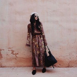 Floral long sleeve dress